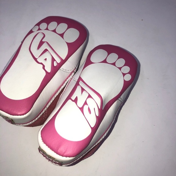 Infant pink vans suede sneakers girls crib 4 - Picture 3 of 6